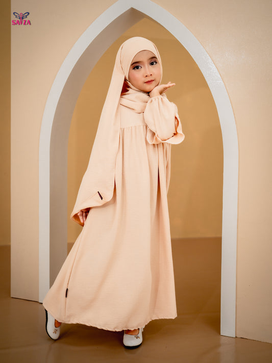 AMEENA JUBAH & SHAWL (NUDE BROWN)