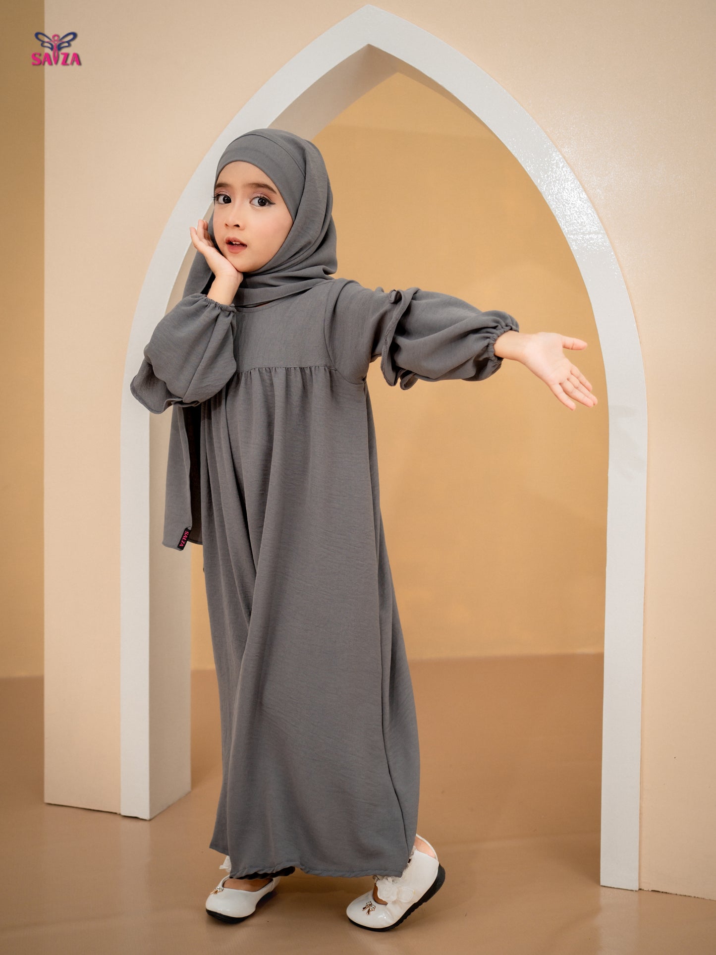 AMEENA JUBAH & SHAWL (GREY)